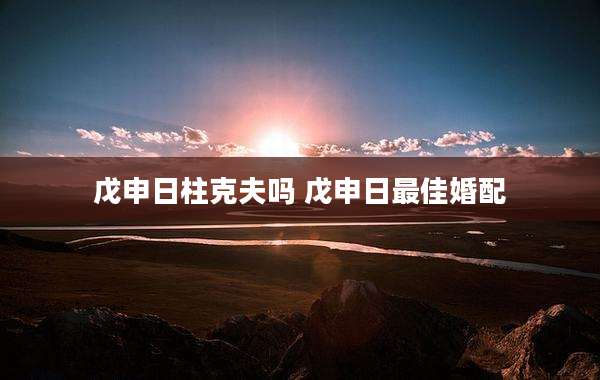 戊申日柱克夫吗 戊申日最佳婚配