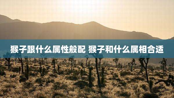 猴子跟什么属性般配 猴子和什么属相合适