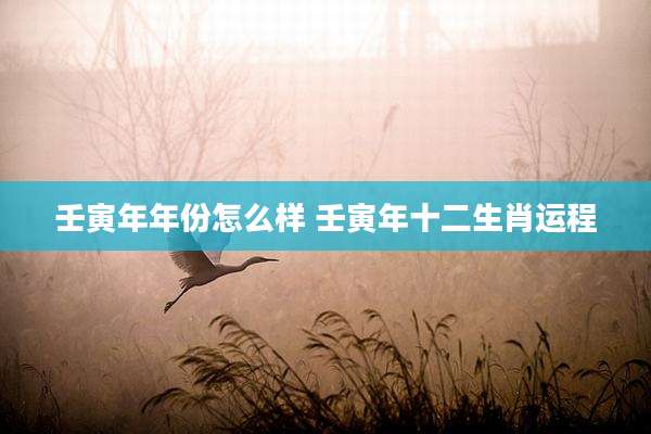 壬寅年年份怎么样 壬寅年十二生肖运程