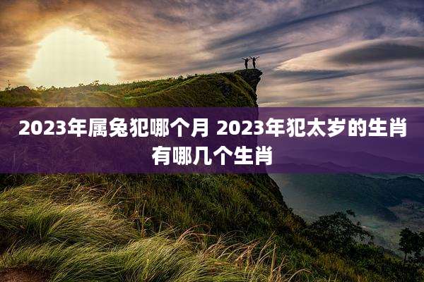 2023年属兔犯哪个月 2023年犯太岁的生肖有哪几个生肖