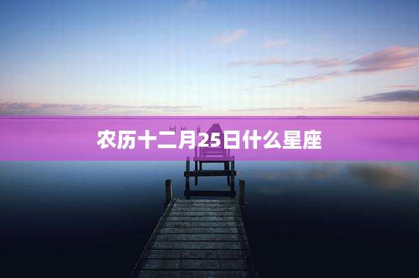 农历十二月25日什么星座