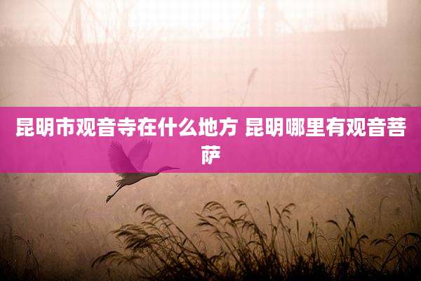 昆明市观音寺在什么地方 昆明哪里有观音菩萨