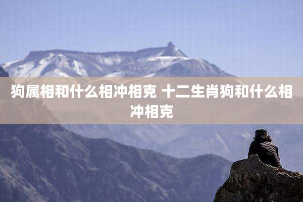 狗属相和什么相冲相克 十二生肖狗和什么相冲相克