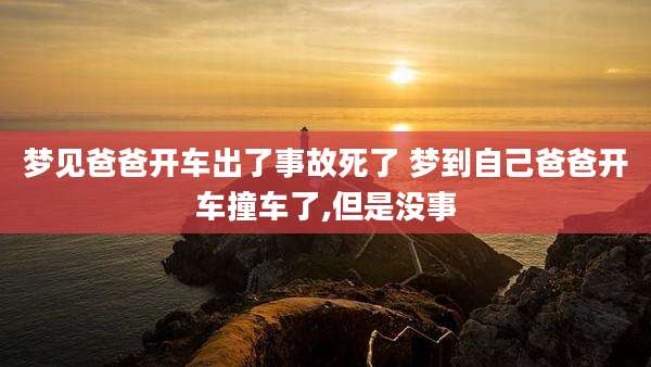 梦见爸爸开车出了事故死了 梦到自己爸爸开车撞车了,但是没事
