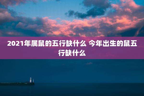 2021年属鼠的五行缺什么 今年出生的鼠五行缺什么