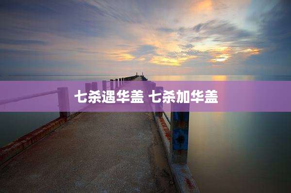 七杀遇华盖 七杀加华盖