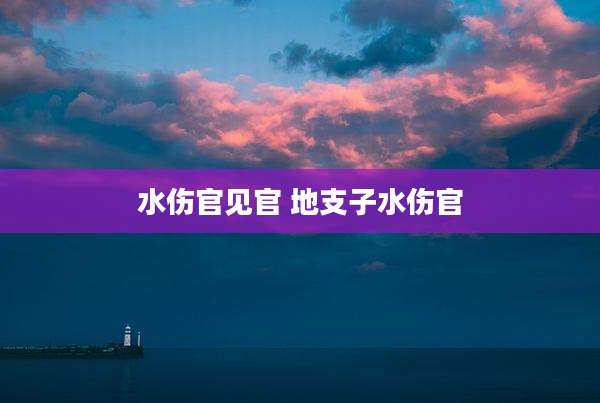 水伤官见官 地支子水伤官