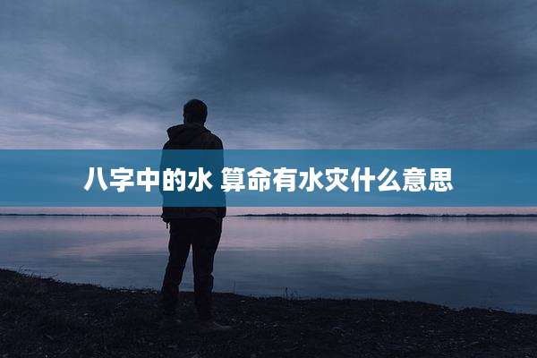 八字中的水 算命有水灾什么意思