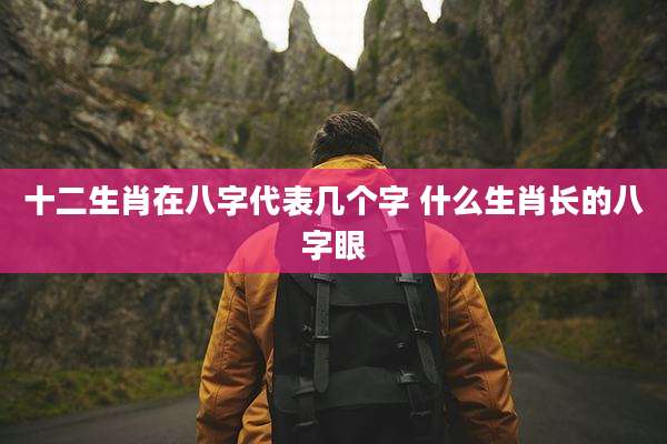 十二生肖在八字代表几个字 什么生肖长的八字眼