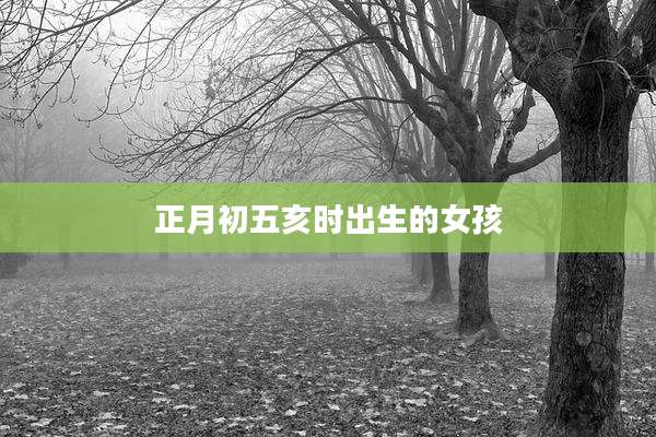 正月初五亥时出生的女孩