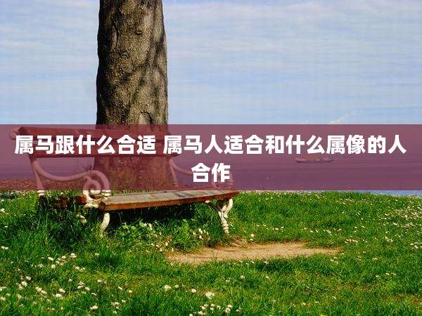 属马跟什么合适 属马人适合和什么属像的人合作