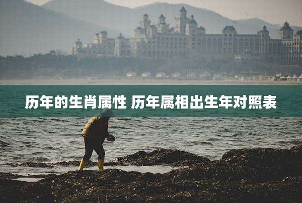 历年的生肖属性 历年属相出生年对照表
