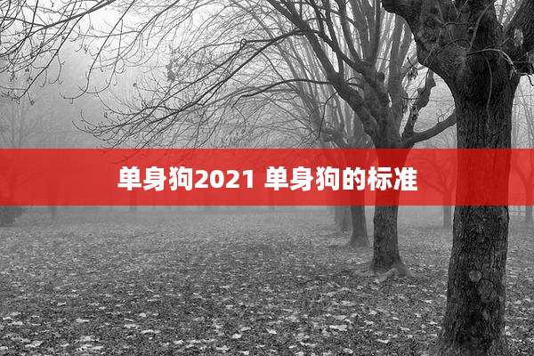 单身狗2021 单身狗的标准