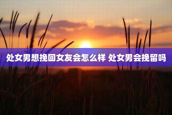 处女男想挽回女友会怎么样 处女男会挽留吗