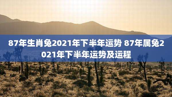 87年生肖兔2021年下半年运势 87年属兔2021年下半年运势及运程