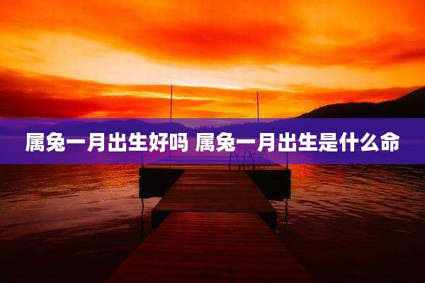 属兔一月出生好吗 属兔一月出生是什么命