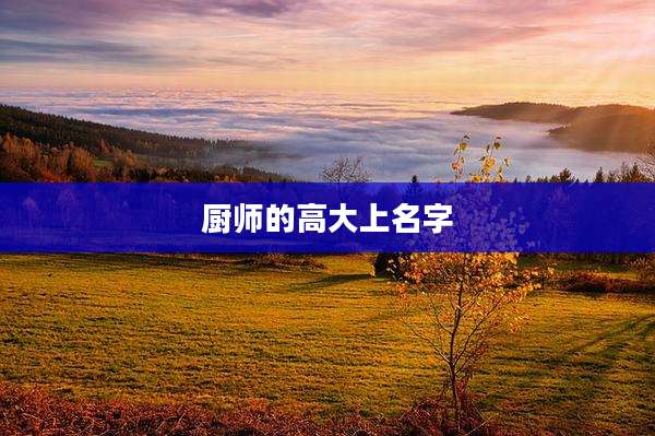 厨师的高大上名字