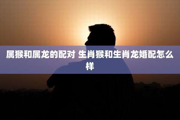 属猴和属龙的配对 生肖猴和生肖龙婚配怎么样