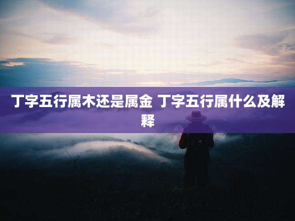 丁字五行属木还是属金 丁字五行属什么及解释
