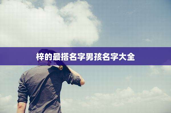 梓的最搭名字男孩名字大全
