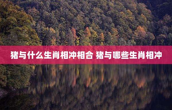 猪与什么生肖相冲相合 猪与哪些生肖相冲