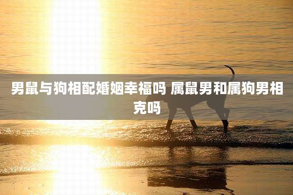 男鼠与狗相配婚姻幸福吗 属鼠男和属狗男相克吗