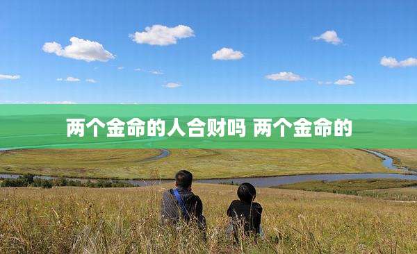两个金命的人合财吗 两个金命的