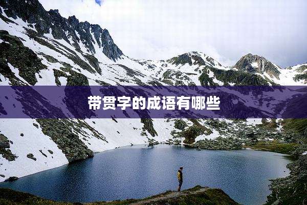 带贯字的成语有哪些