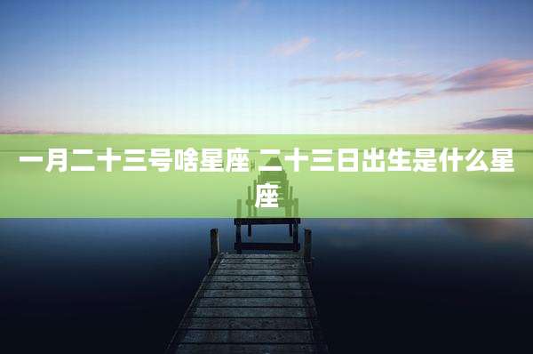 一月二十三号啥星座 二十三日出生是什么星座