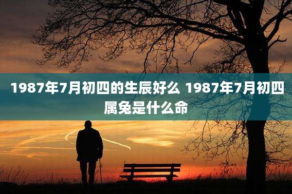 1987年7月初四的生辰好么 1987年7月初四属兔是什么命