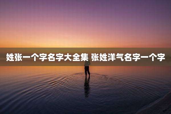 姓张一个字名字大全集 张姓洋气名字一个字