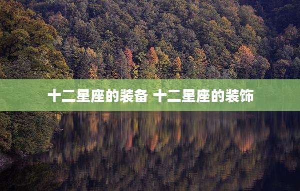 十二星座的装备 十二星座的装饰