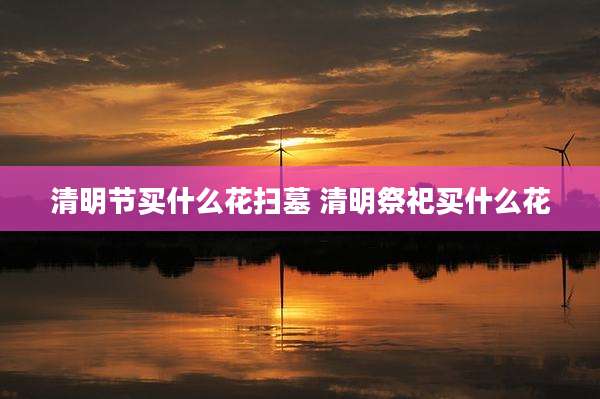 清明节买什么花扫墓 清明祭祀买什么花