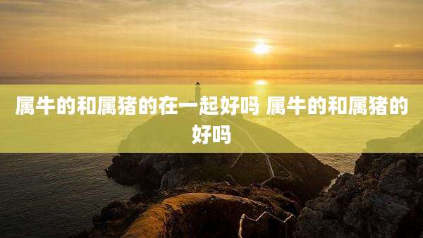 属牛的和属猪的在一起好吗 属牛的和属猪的好吗