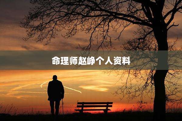 命理师赵峥个人资料