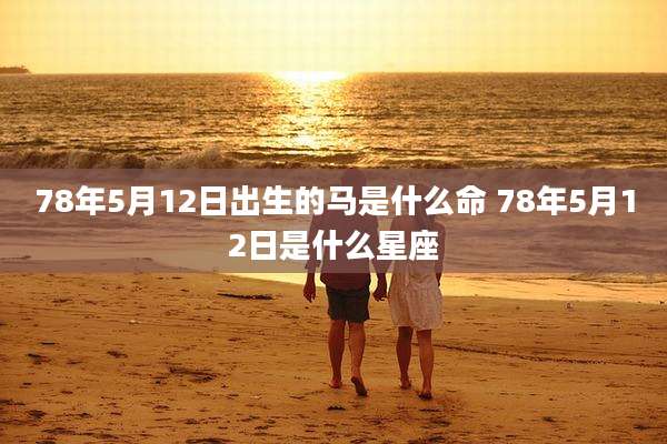78年5月12日出生的马是什么命 78年5月12日是什么星座