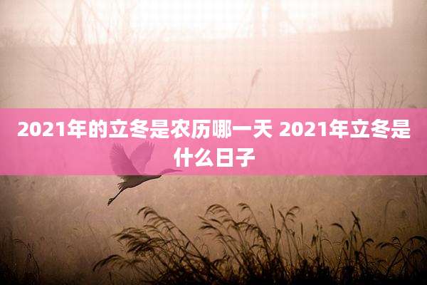 2021年的立冬是农历哪一天 2021年立冬是什么日子