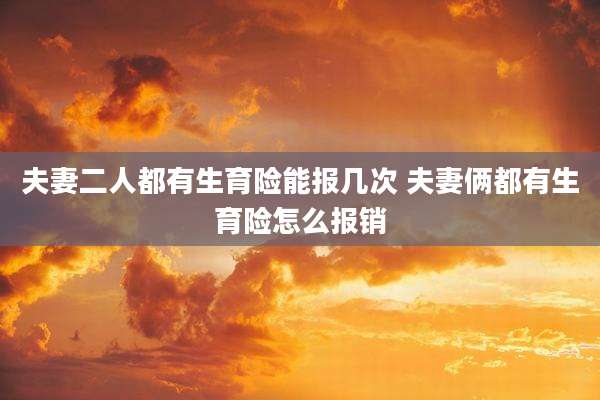 夫妻二人都有生育险能报几次 夫妻俩都有生育险怎么报销