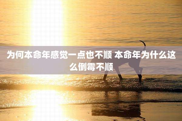 为何本命年感觉一点也不顺 本命年为什么这么倒霉不顺