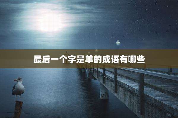 最后一个字是羊的成语有哪些