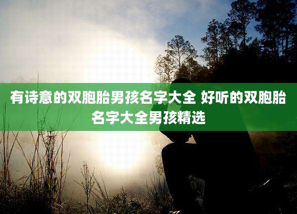 有诗意的双胞胎男孩名字大全 好听的双胞胎名字大全男孩精选