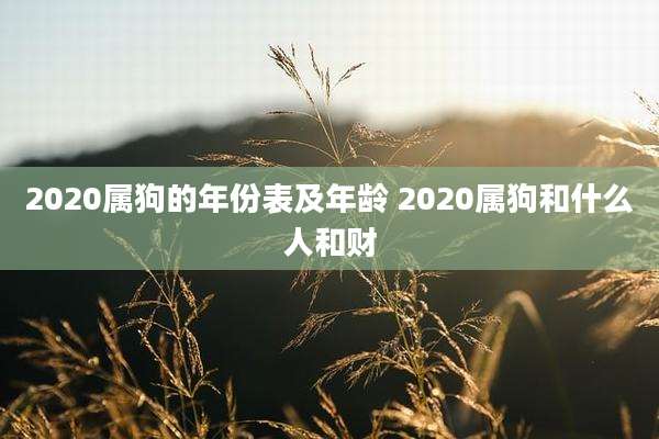2020属狗的年份表及年龄 2020属狗和什么人和财