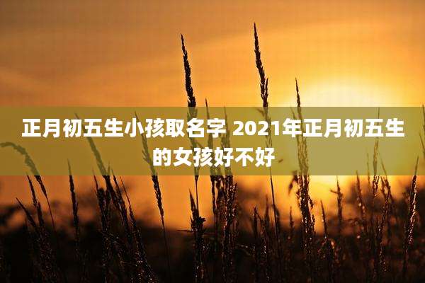正月初五生小孩取名字 2021年正月初五生的女孩好不好