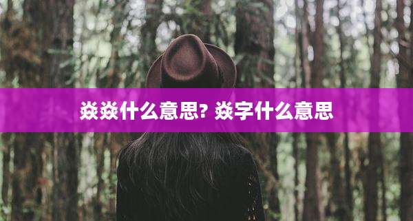 焱焱什么意思? 焱字什么意思