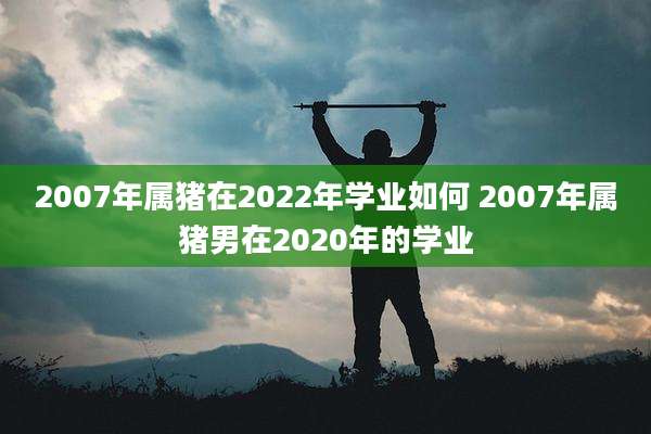 2007年属猪在2022年学业如何 2007年属猪男在2020年的学业