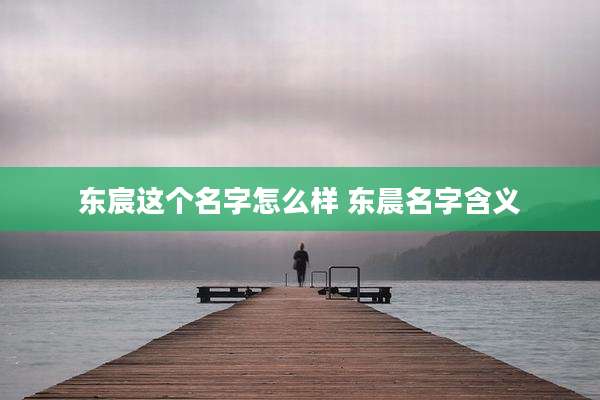 东宸这个名字怎么样 东晨名字含义