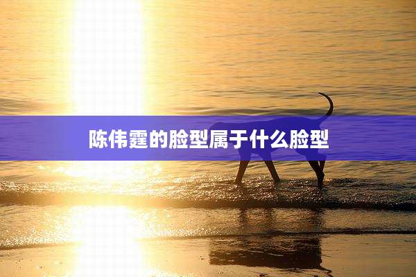 陈伟霆的脸型属于什么脸型