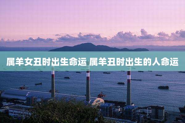 属羊女丑时出生命运 属羊丑时出生的人命运