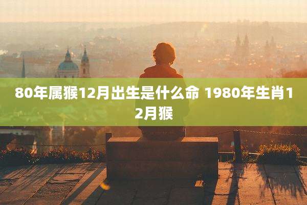 80年属猴12月出生是什么命 1980年生肖12月猴