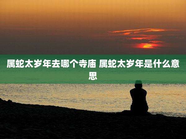 属蛇太岁年去哪个寺庙 属蛇太岁年是什么意思